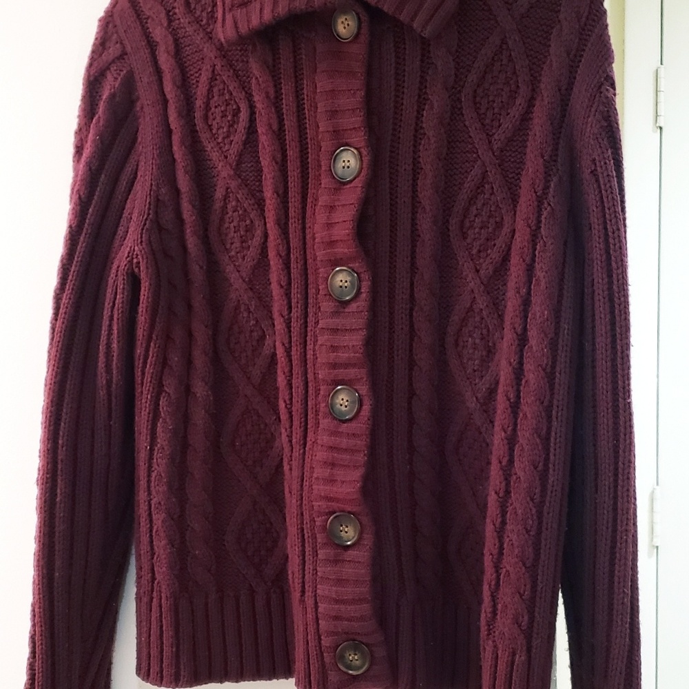 Ladies chunky button down cardigan